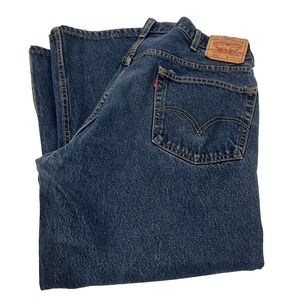 Vintage Levi's 505 Regular Straight Fit Jeans Men's 42x30 Blue Medium Wash Y2K
